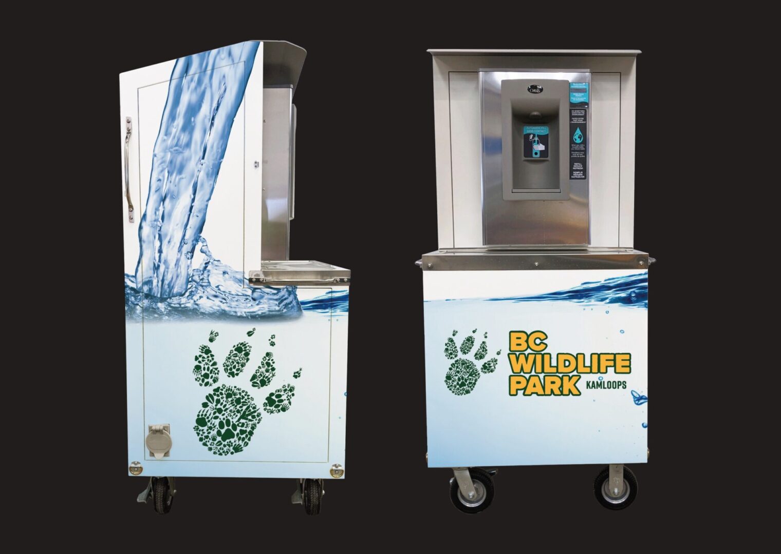 Custom branded water refill station