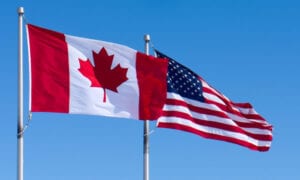 CANADA-UNITED-STATES-FLAGS
